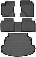 AIPOIL® Floor Mats & Cargo Liner Set for 2014-2019 Toyota Corolla (Only Sedan) All Weather Protection TPE Anti-Slip Automotive Full Set Custom Car Mats Accessories - Black by AIPOIL