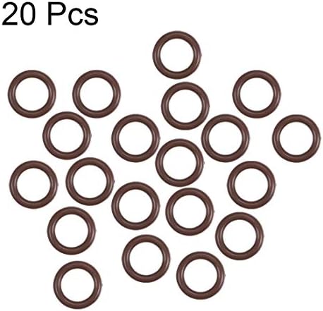 uxcell Fluorine Rubber O-Rings 12mm OD 8mm ID 2mm Width, Metric FKM Sealing Gasket, Pack of 20 - Image 2