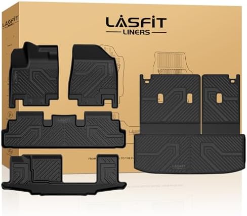 LASFIT Floor Mats for Nissan Pathfinder 7/8 Seats 2026 2025 2024 2023 2022 by LASFIT