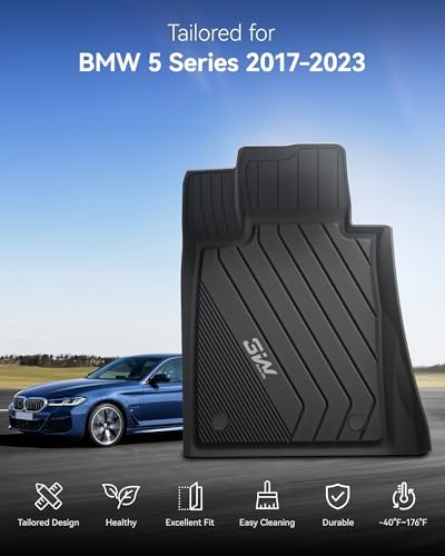 3W Floor Mats Custom Fit for 5 Series BMW 2017-2023 - Image 2