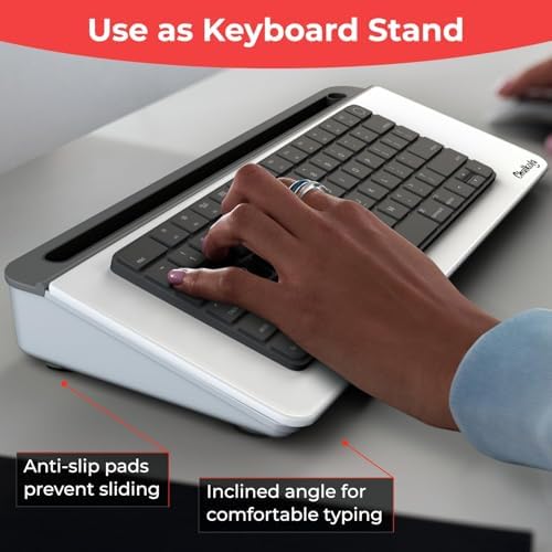 Chalkola Glass Desktop Whiteboard with Storage, Desk Dry Erase Board Buddy - Image 6