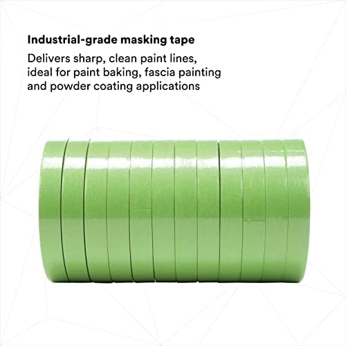 3M High Performance Green Masking Tape 401+, 18 mm x 55 m, 48 Rolls/Case - Image 2