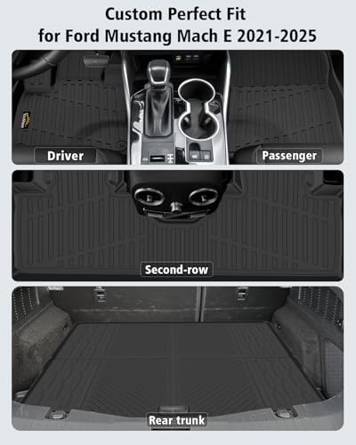 Floor Mats & Cargo Liner Custom Fit for Ford Mustang Mach E 2021-2025 2026 - Image 2