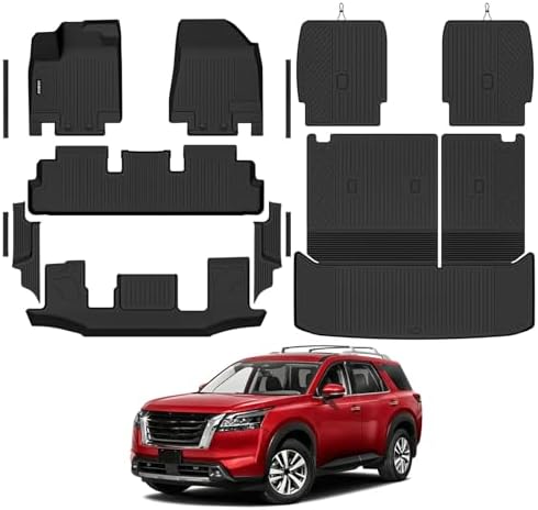 Naibeve Floor Mats for 2022-2026 Nissan Pathfinder 7 Seats by NAIBEVE-USA