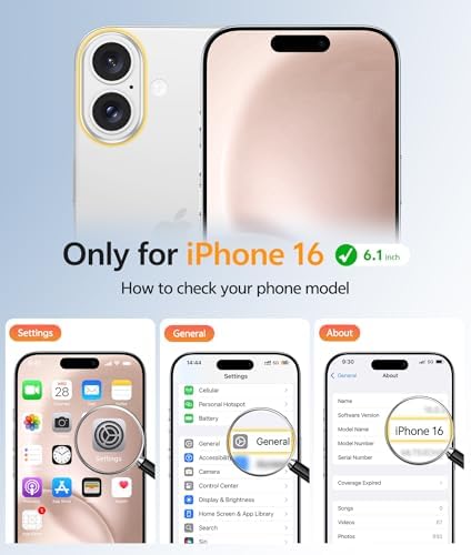 FNTCASE for iPhone 16 Case, Fit for Magsafe, Screen Protector, Desert Gold - Image 2