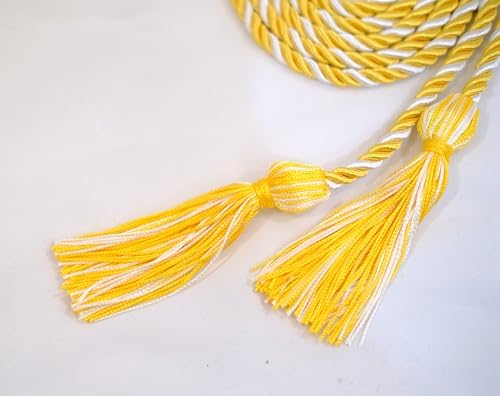 Graduation Honor Cords, 68" Long (Gold/White) - Image 2