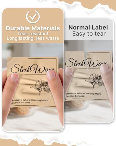 iEager Brown 3" x 3" Square Thermal Label Stickers, 500 Labels/Roll - Image 4