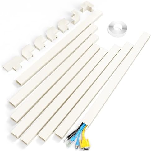Yecaye Cord Covers for Wires on Wall, 113in, W1.18in H0.67in, Beige by Yecaye