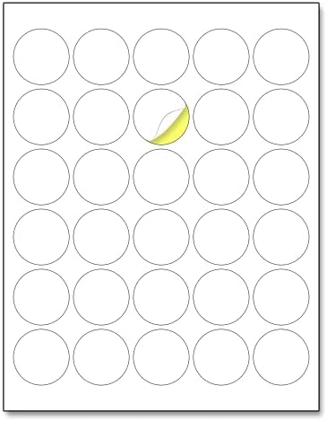 1.5 inch Round Labels Printable Circle Stickers - 8.5" x 11", 200 Sheets by TownStix