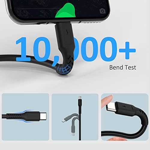 1 Foot Short USB C Cord Fast Charge 5 Pack Durable USB A to USB Type C 3A Fast Charging Cable for Charging Station Compatible with Samsung Galaxy Note 20 A20 A51 S10 S20 Plus Ultra LG Stylo K51 - Image 4