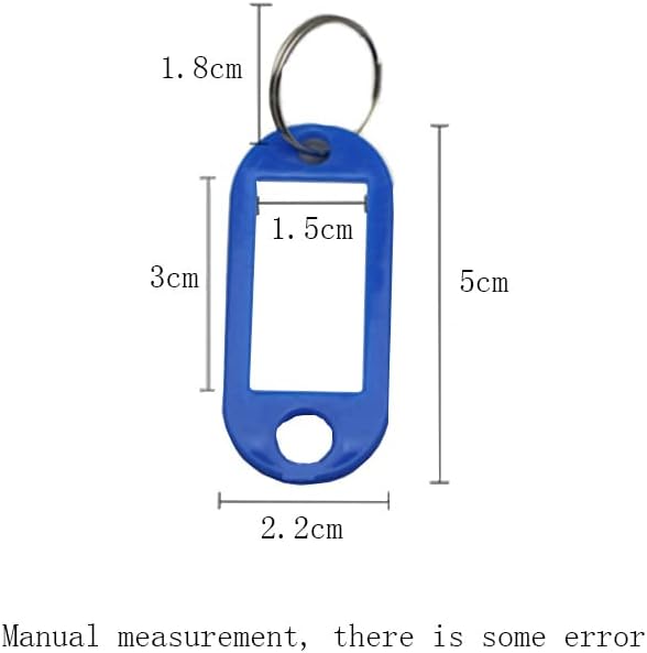 120pcs Tough Plastic Key Tags with with Label Window and Ring Key Tags with Container for Key Identifiers Luggage Tag Name Id,Backpack,Car Keys (Black) - Image 5