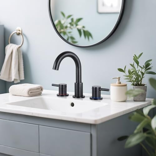 2-Handle Widespread Bathroom Sink Faucet 3 Hole, Oil Rubbed Bronze - Image 3