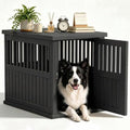 29.65 Inch Small Dog Crate Furniture, Black by KFY