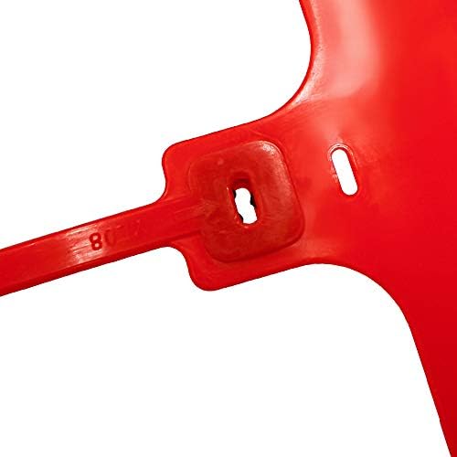 Plastic Seals Shipping Tags Logistics Use Big Sign Tie Large Label Tie, 255 mm Total Length, Package of 100pcs (Red) - Image 7