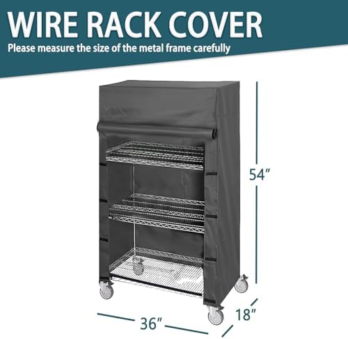 Waterproof Shelf Dust Cover, Fits 36"x18"x54" Wire Shelving - Image 4