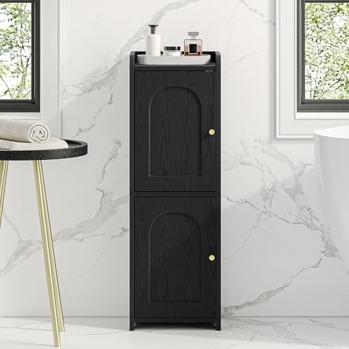 Hzuaneri Bathroom Storage Cabinet, Small Corner Floor Cabinet with 2 Doors by Hzuaneri