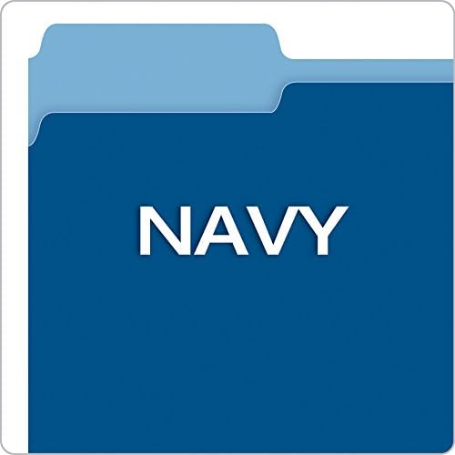 Pendaflex Colored File Folders, 100 Pack, Letter Size (8.5" x 11"), Durable Dark Blue Folders, 3 Tabs for Easy Labeling, Colorful School, Office & Home Document Organization - Image 4