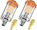 beduan Water Oil Separator Filter, 1/4" NPT Male and Female Thread Spray Gun Filters Air Compressor Fitting Compressed Orange（Pack of 2） by Beduan