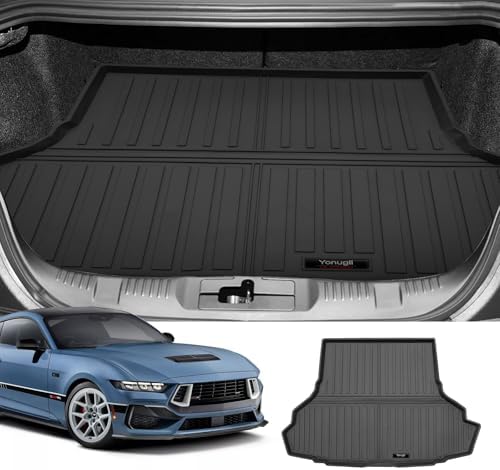 Custom for 2015-2026 Ford Mustang Coupe Cargo Mats Trunk Liner All Weather TPE Protection Mat Accessories (Fit Without Subwoofer in Cargo Area)(Not for Mach-E) - Image 2