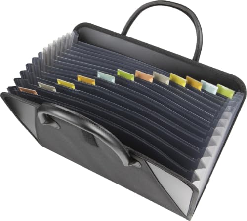 C-Line Expanding File with Handles, Letter Size, Black (48211) (Pack of 6) by C-Line