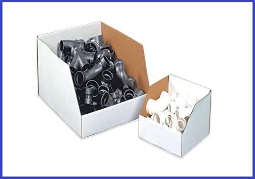 Tape Logic TLBINJ61810 Jumbo Open Top Bin Boxes, 6" x 18" x 10", White (Pack of 25) by TapeLogic