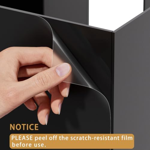 VITVITI Acrylic Disposable Face Towel Holder, Clean Container Box, Black - Image 2