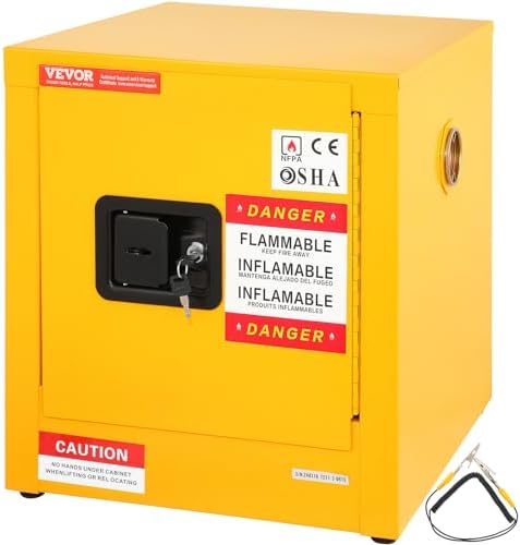 VEVOR Flammable Cabinet 17" x 17" x 18", Galvanized Steel Safety Cabinet, Adjustable Shelf Flammable Storage Cabinet, for Commercial Industrial and Home Use: Industrial & Scientific by VEVOR