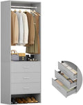 Aheaplus 1.8FT Closet System with Drawers, 21.5’’ Closet Organizer, Grey by Aheaplus