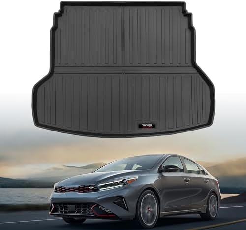 Custom for 2019-2024 Kia Forte Cargo Mats Trunk Liner All Weather TPE Protection Mat Accessories (for 2019-2024 Kia Forte) by Yonugli