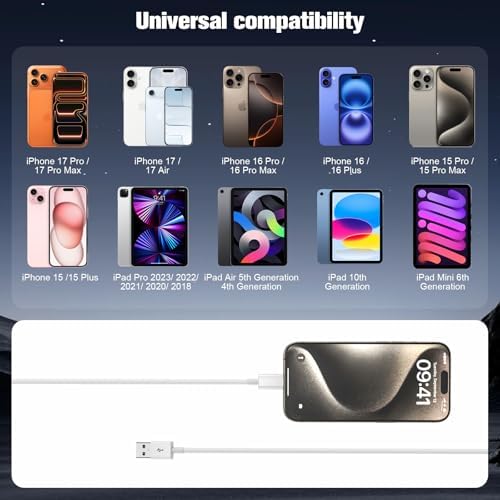 Car CarPlay Cable for iPhone 17/16/15, USB A to USB C for Carplay USBC Cord - Image 6