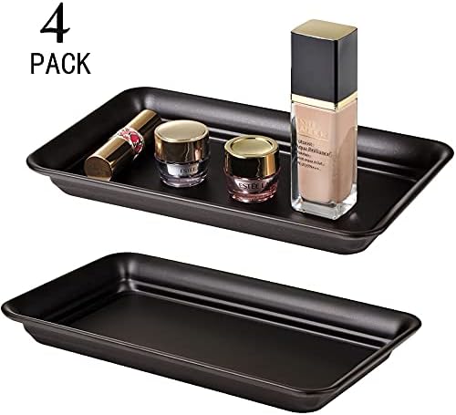 SheeChung Metal Vanity Tray, Bathroom Counter Storage Tray, Bronze 4 Pack - Image 2