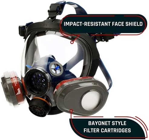 Parcil Distribution Full Face Respirator Mask - Air Purifying, Organic Vapor & Particulate - Industrial Use - CE Tested - Image 3