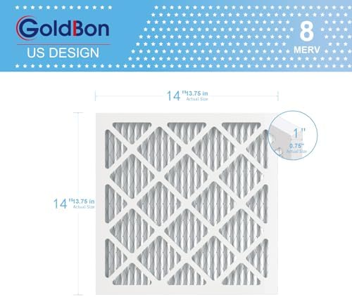 14x14x1 MERV 8 Air Filter 4-Pack for HVAC Furnace - Image 3