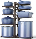 ORDORA Pots and Pans Organizer Under Cabinet 20.8" 8-Tier Adjustable Bronze by ORDORA