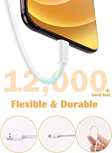 4 Pack [Apple MFi Certified] Apple Charging Cables 6ft, iPhone Chargers Lightning Cable 6 Foot, Fast iPhone Charging Cord for iPhone 14/14Pro/13/13Pro/12/11/11Pro/11Max/ X/XS/XR/XS Max/8, ipad(Black) - Image 3