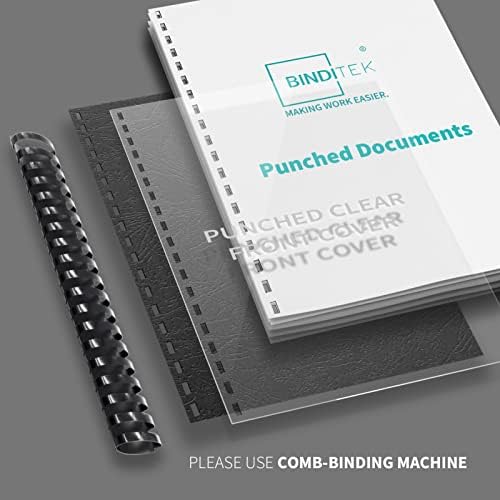 Binditek Plastic Binding Comb Spines, 2 Inch, 19 Ring, Black, 10 Pack - Image 5