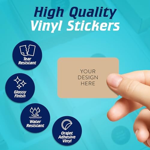 100 Custom Vinyl Stickers - Upload Your own Image, Text, Design, Logo - Personalized Logo Labels for Handmade, Packaging, Bottle, Jars, Candle, Brand Stickers (Brown, 6x4) - Image 3