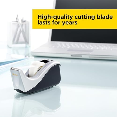 Scotch Desktop Tape Dispenser, Silvertech Two-Tone (C60-ST) - Image 5