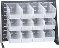Quantum Storage Systems QBR-2721-230-12CL Ultra Bin Complete Bench Rack Package with 12 Ultra Bins, 27" x 8" x 21" , Clear by QuantumStorageSystems
