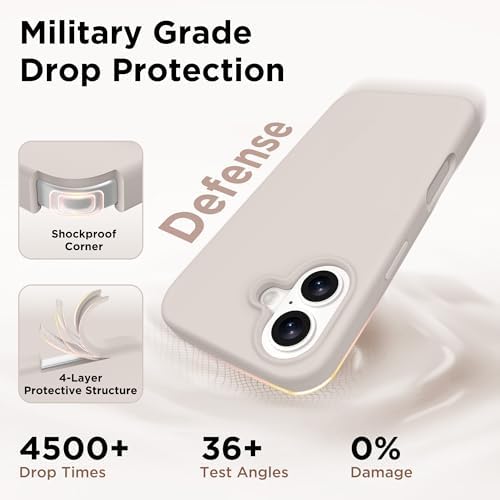 GolbinBox Magnetic for iPhone 17 Case, Silicone Cover, Stone - Image 6