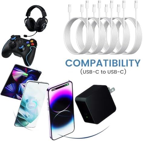30-Pack USB C to C 48W Multipack Charger Cable - Bulk USB-C to Type C White - Image 2