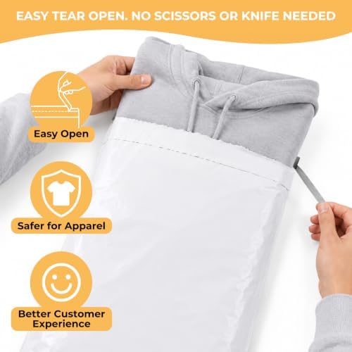 Metronic Poly Mailers 12x15.5 100PC Shipping Bags Envelopes for Clothes - Image 4