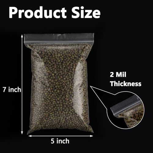 500 PCS 5" x 7" Small Plastic Bags 2 Mil Mini Clear Plastic Poly Bag - Image 2
