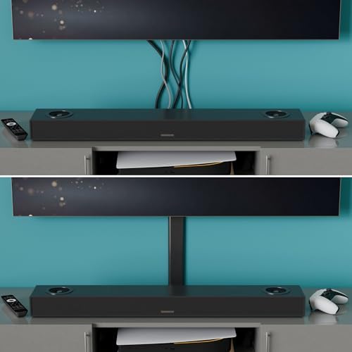 D-Line TV Wall Mount Cord Hider, Hide Mounted TV Cables, Wire Covers, Self Adhesive Cover for Cords, Paintable, Low Profile, Seamless Cable Raceway - 2.36in W x 0.59in H x 15.7in L - Black - Image 5