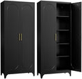 Steeloong 75"Metal Pantry Storage Cabinet with Doors & 4 Adjustable Shelves by Steeloong