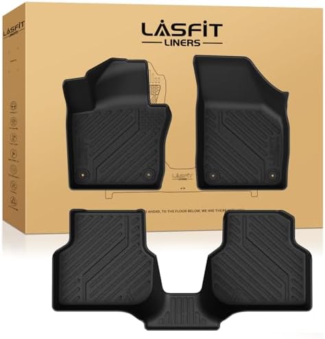 LASFIT 3D Custom fit Floor Mats for VW Volkswagen Jetta 2011 2012 2013 2014 2015 2016 2017 2018, All-Weather Protection TPE 1st & 2nd Row Car Mats, Super Duty, Easy to Clean, Not Fit SportWagen by LASFIT
