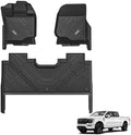 3W Floor Mats for 2015-2026 Ford F150/ F-150 Lightning SuperCrew Cab (w/Fold Flat Storage) by 3W