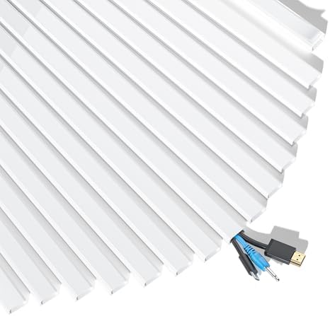 Yecaye 235in Wall Cord Hider for 2-3 Cords, W0.94in H0.47in, White - Image 7