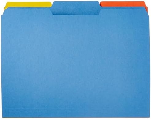 Amazon Basics Sturdy File Folders with Tabs for Filing and Organization, AMZ401, Letter Size, Assorted Colors, 100-Pack - Image 3