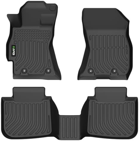 Floor Mats Custom for Subaru Outback/Legacy 2015-2019 All Weather Protection TPE Heavy Duty Non-Slip Automotive Floor Liners Fits Front& 2nd Row Full Set Accessories, Black by HAFIDI